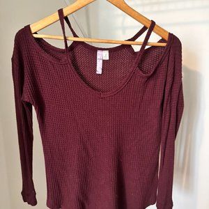Francesca's Cold Shoulder Top